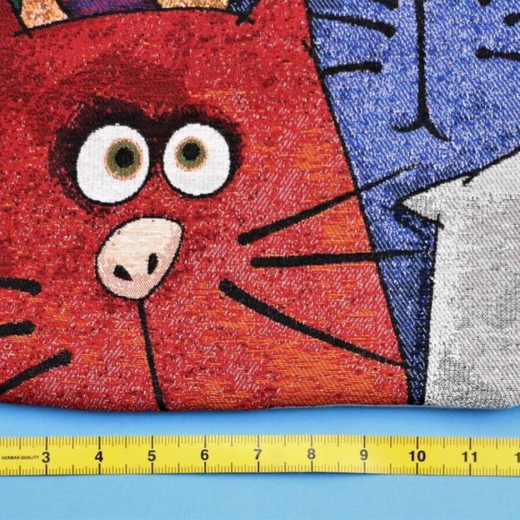 Tapestry Bag Tote Cats Shopping Beach Gym Shoulder 16"x 15" Unique Design New - Picture 11 of 13